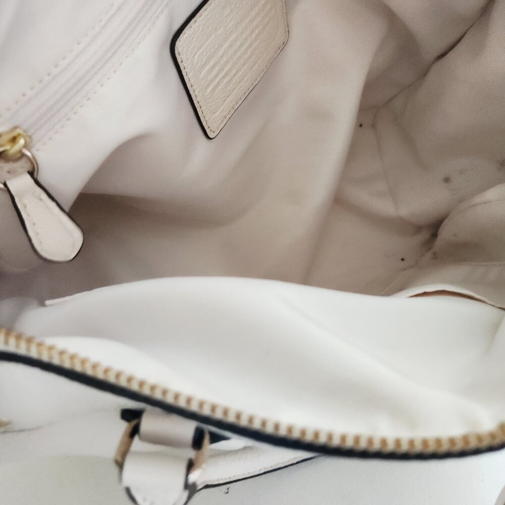 Coach Rowan Cream Leather Shoulder Bag Purse - Picture 17 of 17